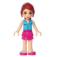 Mia - Medium Azure Shirt, Magenta Skirt, Veterinarian