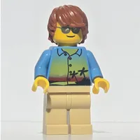 Medium Blue Torso, Tan Legs, Dark Orange Hair, Sunglasses