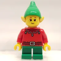 Elf - Red Torso, Green Legs, Bright Green Hat