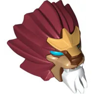 Large Figure Head Lion with Blue Eyes Print