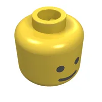 Minifig Head Standard Grin Print [Blocked Open Stud]