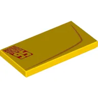 Tile 2 x 4 with Red Line and 95 Print Left