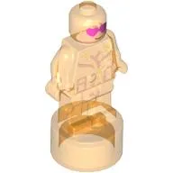 Minifig Trophy Statuette with LYLA with Light Nougat Face, Dark Pink Hearts for Eyes, Suit print