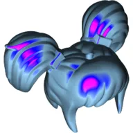 Hair 2 Pig Tails and Bangs, Iridescent print