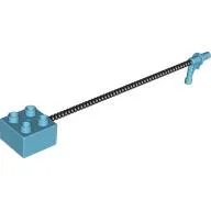 Duplo Brick, 2x2 with Black Hose and Nozzle