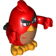 Animal, Bird, Red, Squinting Eyes Print