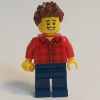 Red Torso, Dark Blue Legs, Reddish Brown Hair