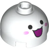 Brick Round 2 x 2 Dome Top, Hollow Stud with Face, Open Mouth, Cheeks print (Pachimari)