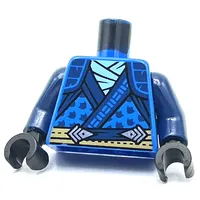 Torso Robe, Dark Blue Trim, Tan Belt print, Dark Blue Arms, Black Hands