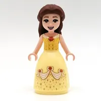 Belle, Bright Light Orange and Bright Light Yellow Full Dress with Roses, Open Mouth