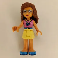 Olivia - Dark Pink Top, Bright Light Yellow