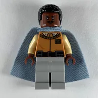 Lando Calrissian, Sand Blue Cape, Light Bluish Gray Legs