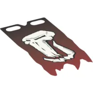 Flag 4 x 9 Tattered with Troll Skull Print