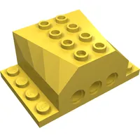 Engine Block 4 x 6 x 2 with Wedged Center, Recessed Edges and Pin Holes