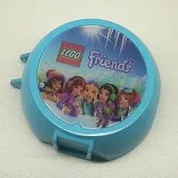 Pod, Round, Half Front with Friends Snow Resort Sticker