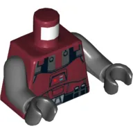 Torso Armor, Sith Trooper with Black and Silver Print, Dark Bluish Gray Arms, Black Hands