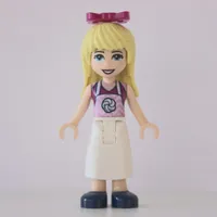 Stephanie - Magenta Top, White Apron