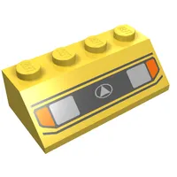 Slope 45° 2 x 4 with Headlight Print