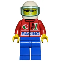 Racer - Octan, Red Torso, Blue Legs, White Helmet