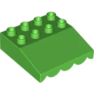 Duplo Roofpiece Slope 33 4 x 4 with Awning Overhang with 9 Bottom Tubes