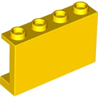 Panel 1 x 4 x 2 with Side Supports - Hollow Studs