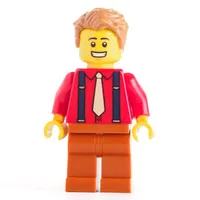 Red Torso, Dark Orange Legs, Medium Nougat Hair