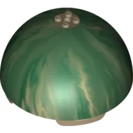 Dome Hemisphere 11 x 11 with 2 x 2 Studs on Top and Marbled Dark Green Yavin 4 Print