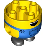 Minion Body, Large, Blue Overalls, Open Mouth Smile print