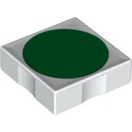 Duplo Tile 2 x 2 with Shape Green Circle Print