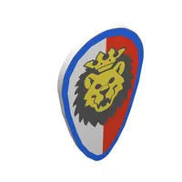 Shield Ovoid with Royal Knights Lion Head Print