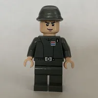 Imperial Officer / Captain / Commandant / Commander, Dark Bluish Gray Uniform, Cavalry Cap, Light Nougat Hands