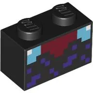 Brick 1 x 2 with Pixelated Enchantment Table print