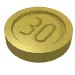 Money / Coin with "30" Sans-serif Type