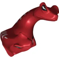 Minifig Head Special, Two-Headed Snake with White Scales Print