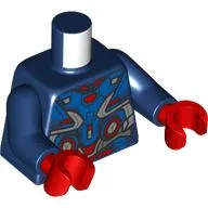 Torso, Blue Droid Armor, Red/Dark Blue Markings, Silver Panels print, Dark Blue Arms, Red Hands