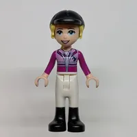 Stephanie - Magenta/Bright Pink Torso, White Pants, Black Cap