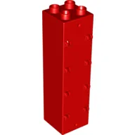 Duplo Building Wall 2 x 2 x 6 with Drawer Slots on One Side and Eight Hinges on the Other