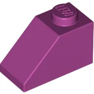 Slope 45° 2 x 1 with Bottom Pin