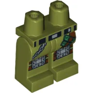 Hips and Olive Green Legs with Chain and Kneepads with Rivets Print (Frank Rock)