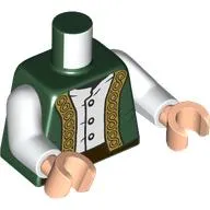 Torso, Jacket, Gold Trim, White Buttoned Shirt, Black Pants print, White Arms, Light Nougat Hands