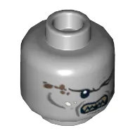 Minifig Head Maccus Barnacles, One Eye Closed and Gritted Teeth Print [Blocked Open Stud]