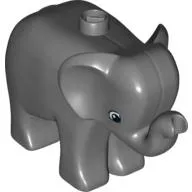 Duplo Animal Elephant Baby Standing, Angular Eye Print