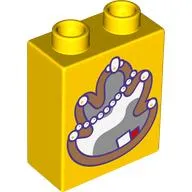 Duplo Brick 2 x 2 x 2 with Mirror print