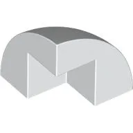 Brick Round Corner, Curved 2 x 2 x 1 2/3 Quarter Dome with 1 Cutout