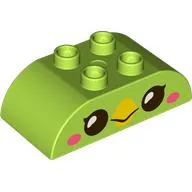 Duplo Brick 2 x 4 Curved Top, Bird Eyes Print