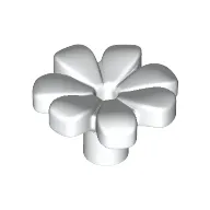 Plant, Flower, Minifig Accessory with 7 Thick Petals and Pin