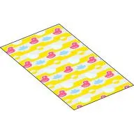 Duplo Blanket 50 x 90 with Pink Ducks, Yellow Water print