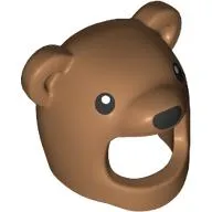 Costume / Mask, Bear, Face Opening with Black Eyes, Nose print