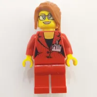 Red Jacket Torso, Red Legs, Dark Orange Hair, Glasses
