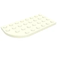 Plate Round Corner Right 4 x 8 with Waffle Bottom